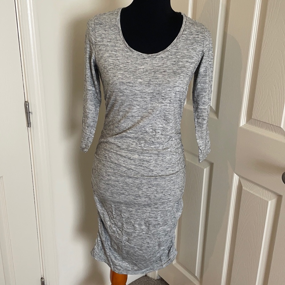 Express Ruched Jersey Shirt Dress